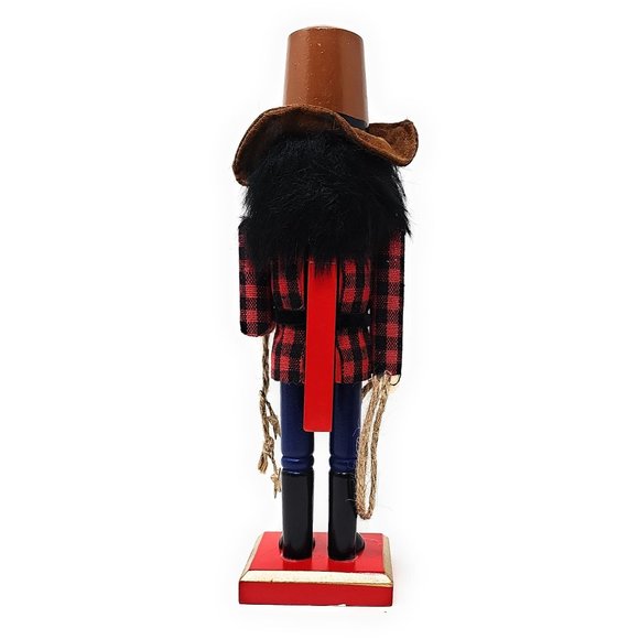 Cowboy Western Lasso Christmas Wood 10" Nutcracker - Picture 4 of 4
